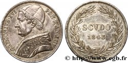VATICANO E STATO PONTIFICIO Scudo Grégoire XVI an XIII 1843 Rome