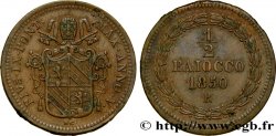 VATICAN AND PAPAL STATES 1/2 Baiocco an V 1850 Rome