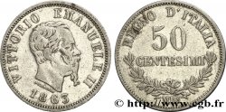 ITALIE 50 Centesimi Victor Emmanuel II 1863 Milan