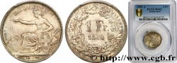SWITZERLAND - HELVETIC CONFEDERATION 1 Franc Helvetia assise 1851 Paris
