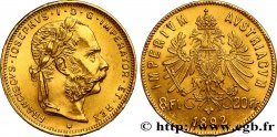 AUTRICHE 8 Florins ou 20 Francs or François-Joseph Ier 1892 Vienne