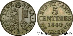 SUISSE - RÉPUBLIQUE DE GENÈVE 5 Centimes 1840  SPL