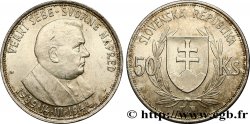 SLOVAKIA 50 Korun Dr. Joseph Tiso, 5e anniversaire de l’Indépendance 1944