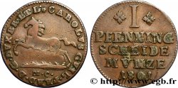 ALEMANIA - WOLFENBUTTEL 1 Pfennig frappe au nom de Charles Guillaume Ferdinand Brunswick-Wolfenbüttel type au cheval bondissant 1801 