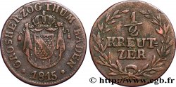 ALLEMAGNE - BADE 1/2 Kreuzer Grand-Duché de Bade 1815 Mannheim