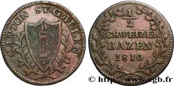 SUISSE - CANTON DE SAINT-GALL 1/2 Batzen - canton de Saint Gall 1810