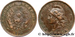 ARGENTINE 2 Centavos emblème / “Liberté” 1890  TTB