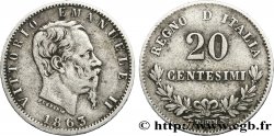 ITALIA 20 Centesimi Victor Emmanuel II 1863 Turin