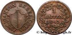 SUISSE - CANTON DE LUCERNE 1 Rappen 1843
