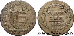 SUISSE - CANTON DU TESSIN 3 Soldi - Canton du Tessin 1838