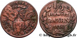 SUISSE - CONFÉDÉRATION HELVÉTIQUE - CANTON DES GRISONS 1/2 Batzen 1836