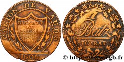 SUISSE - CANTON DE VAUD 1 Batzen - 10 Rappen - Canton de Vaud 1806