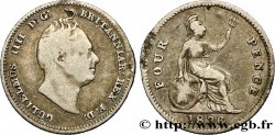ROYAUME-UNI 4 Pence ou Groat Guillaume IV 1836 