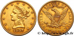 ÉTATS-UNIS D AMÉRIQUE 10 Dollars or  Liberty  1907 Philadelphie TTB+