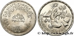 ÉGYPTE 1 Pound (Livre) F.A.O. villageoise s’instruisant 1980