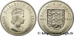 JERSEY 5 Shillings 900e anniversaire de la Bataille d’Hastings 1966  SUP