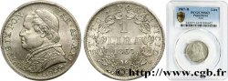 ITALIE - ÉTATS DU PAPE - PIE IX (Jean-Marie Mastai Ferretti) 1 Lire an XXI 1867 Rome