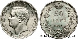 SERBIA 50 Para Milan Obrenovich IV 1875 Paris