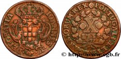 PORTUGAL 10 Réis frappe au nom de Jean V (Joao) 1738  TB