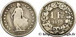 SUISSE 1 Franc Helvetia 1877 Berne TB