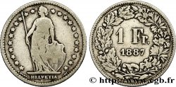 SUISSE 1 Franc Helvetia 1887 Berne TB