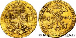 PAYS-BAS ESPAGNOLS - DUCHÉ DE BRABANT - ALBERT ET ISABELLE Double Albertin 1604 Anvers TB+
