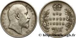 BRITISH INDIA 1 Roupie Edouard VII 1908 Calcutta