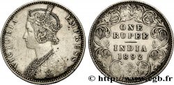 INDES BRITANNIQUES 1 Roupie Victoria 1892  Bombay