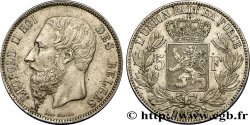 BÉLGICA 5 Francs Léopold II 1873