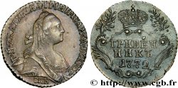 RUSIA - CATALINA II 1 Grivennik ou 10 Kopecks 1772 Saint-Petersbourg