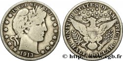 ESTADOS UNIDOS DE AMÉRICA 1/2 Dollar Barber 1913 San Francisco - S