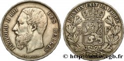 BELGIQUE 5 Francs Léopold II 1873