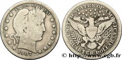 ÉTATS-UNIS D AMÉRIQUE 1/4 Dollar Barber 1907 Philadelphie