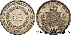 BRAZIL 500 Reis Pierre II 1861 