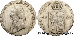 ALLEMAGNE - PRUSSE 1/6 Thaler (4 Groschen) Frédéric-Guillaume III roi de Prusse 1807 Berlin