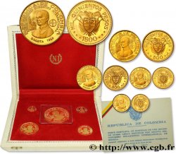 KOLUMBIEN Coffret 5 pièces or Congrès Eucharistique International 1968 Bogota