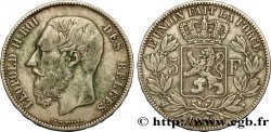 BELGIQUE 5 Francs Léopold II 1870