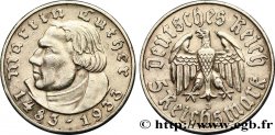 ALLEMAGNE 5 Reichsmark Martin Luther 1933 Hambourg