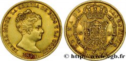 ESPAGNE - ROYAUME D ESPAGNE - ISABELLE II 80 Reales 1844 Barcelone