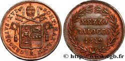 VATICAN ET ÉTATS PONTIFICAUX 1 Mezzo Baiocco Grégoire XVI an XII 1842 Rome