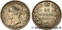 CANADA 25 Cents Victoria 1892 
