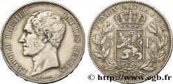 BELGIQUE 5 Francs Léopold Ier tête nue 1851