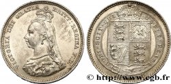ROYAUME-UNI 1 Shilling Victoria buste du jubilé 1887
