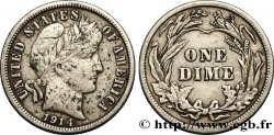 ÉTATS-UNIS D AMÉRIQUE 1 Dime Barber 1914 Philadelphie