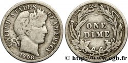 ÉTATS-UNIS D AMÉRIQUE 1 Dime Barber 1908 Philadelphie