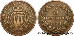 SAN MARINO 5 Centesimi écu aux trois tours 1864 Milan