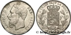 BELGIQUE 5 Francs Léopold II 1868