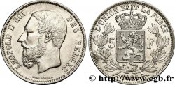 BELGIQUE 5 Francs Léopold II 1869