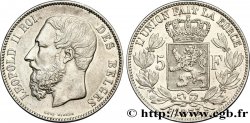 BELGIQUE 5 Francs Léopold II 1873