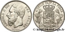 BELGIQUE 5 Francs Léopold II 1873